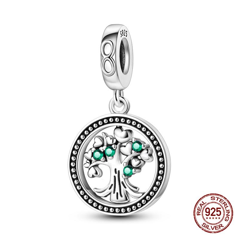 Fit Original 925 Bracelet Magic Star Plate Angel Moon Tree of Life Charms DIY Jewelry Making Women Gift 100% 925 Silver