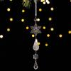 Christmas Tree Crystal Decoration Iridescent Clear Acrylic Snowflake Hanging Ornaments with Drop Pendants for Xmas Tree Winter Party Decoration