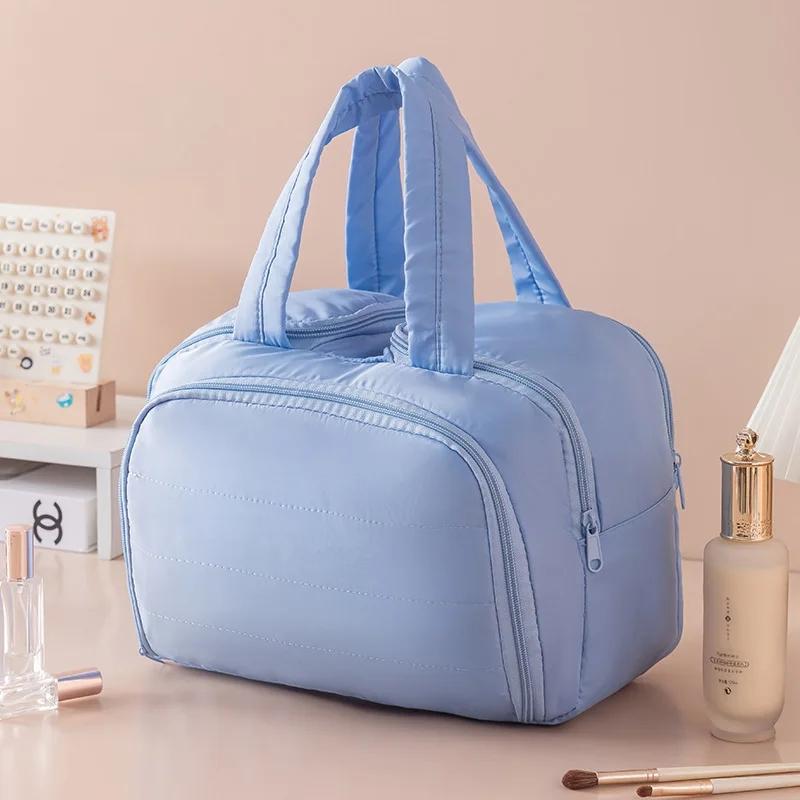 Cartoon Pattern Cute Portable Lightweight Makeup Bag Women's Travel Storage Bag Handheld Organizer Cosmetic Pouch Wash Bag
