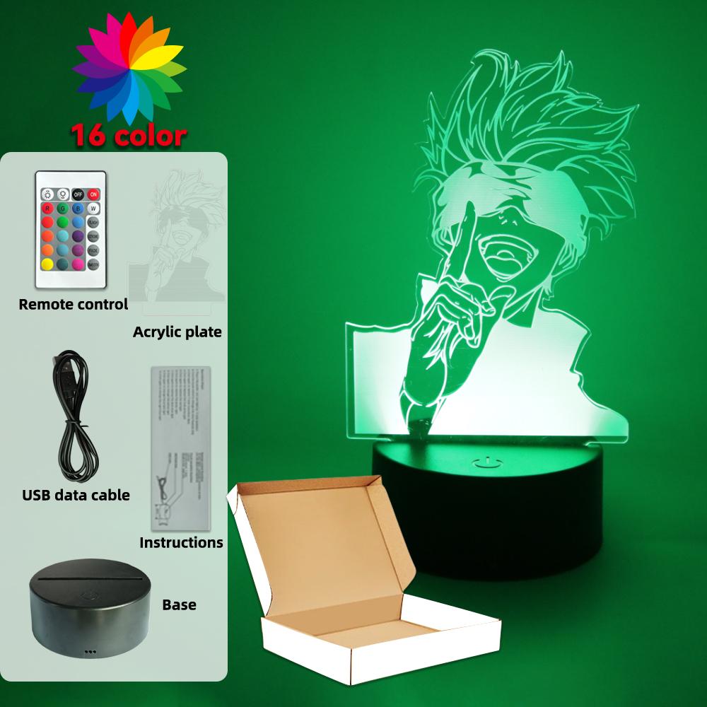 Action Figures Jujutsu Kaisen Gojo Satoru Anime Led Lights Decoration  Night Light Rgb Lampara Para Recamara Cool Stuff for Room