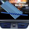 10Pcs Car Air Conditioner Decoration Strip for Vent Outlet, Universal Waterproof Bendable Air Vent Outlet Trim Decoration