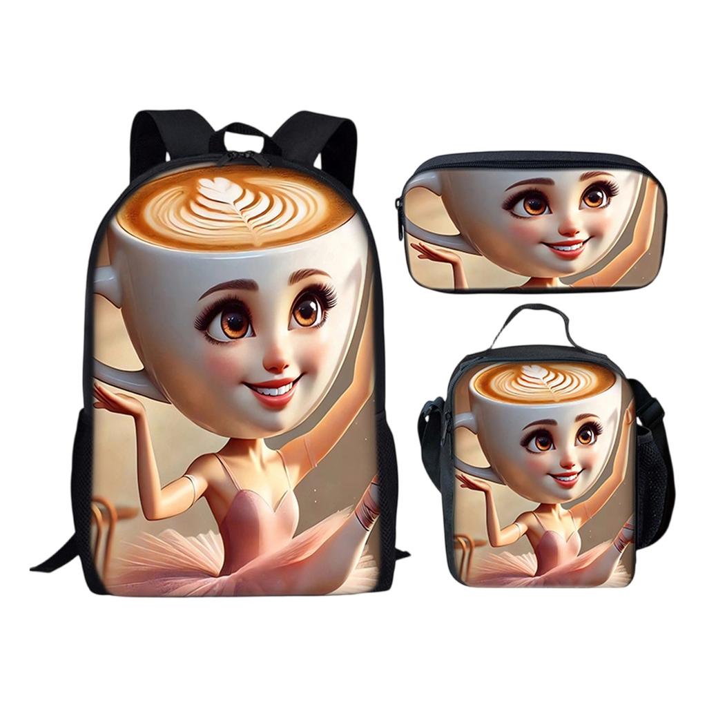 Cartoon Printing Casual Shoulder Bag Junior High School Students Large Capacity Backpacks