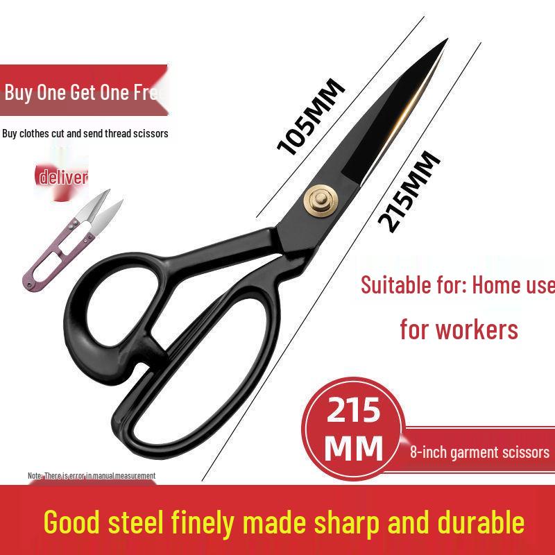 

Premium Manganese Steel Tailor s Scissors: 8-12 inch Fabric Cutting for Sewing & Household Use