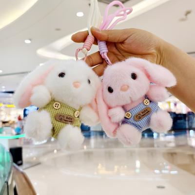 Cute Plush Bunny Backpack Pendant Creative Rabbit Doll Bag Charm Claw Machine Gift