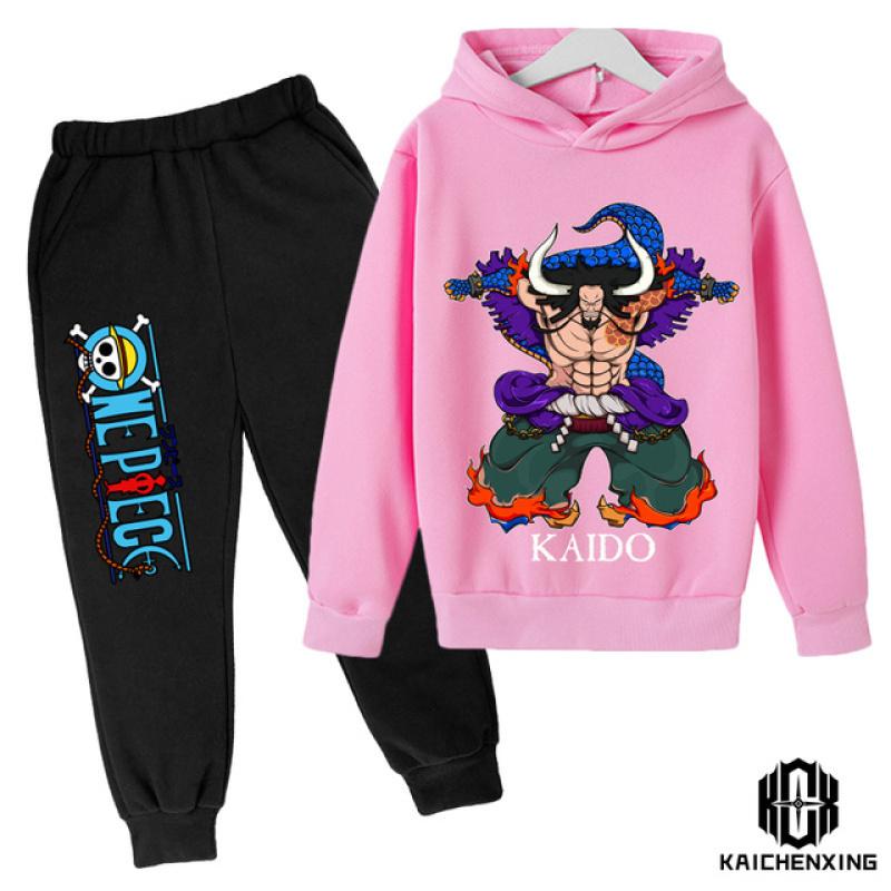 One Piece Cartoon Children's Hoodie Clothes Boys Set Children's Sportswear Clothing Spring and Autumn Fashion Sweatshirt