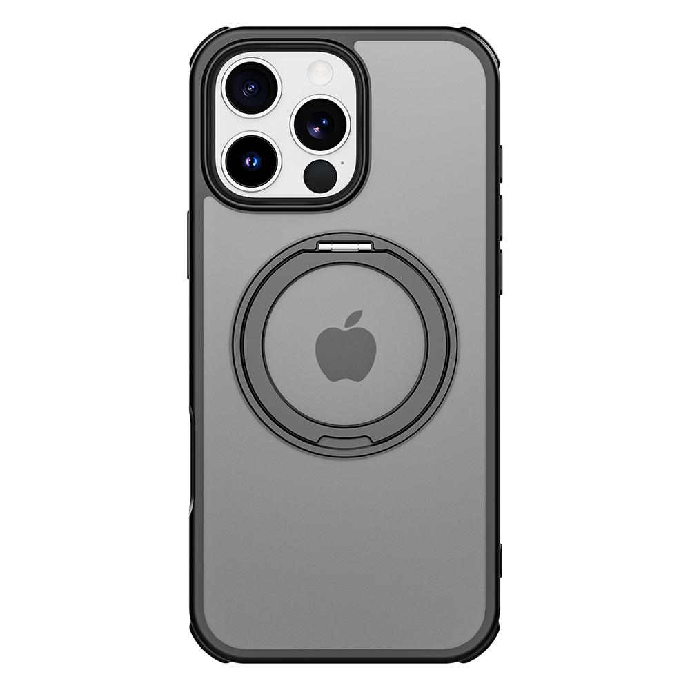 For iPhone 16 Pro Case Compatible with MagSafe Ring Kickstand TPU+PC Back Cover