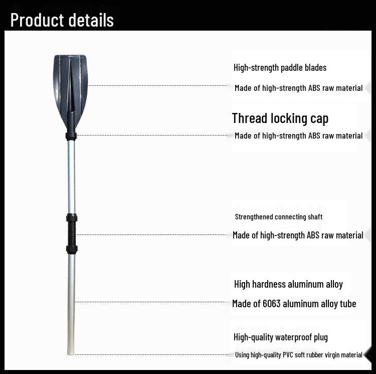 Verstärktes Aluminiumlegierungs-Bootsruder für Schlauchboote und Ruderboote