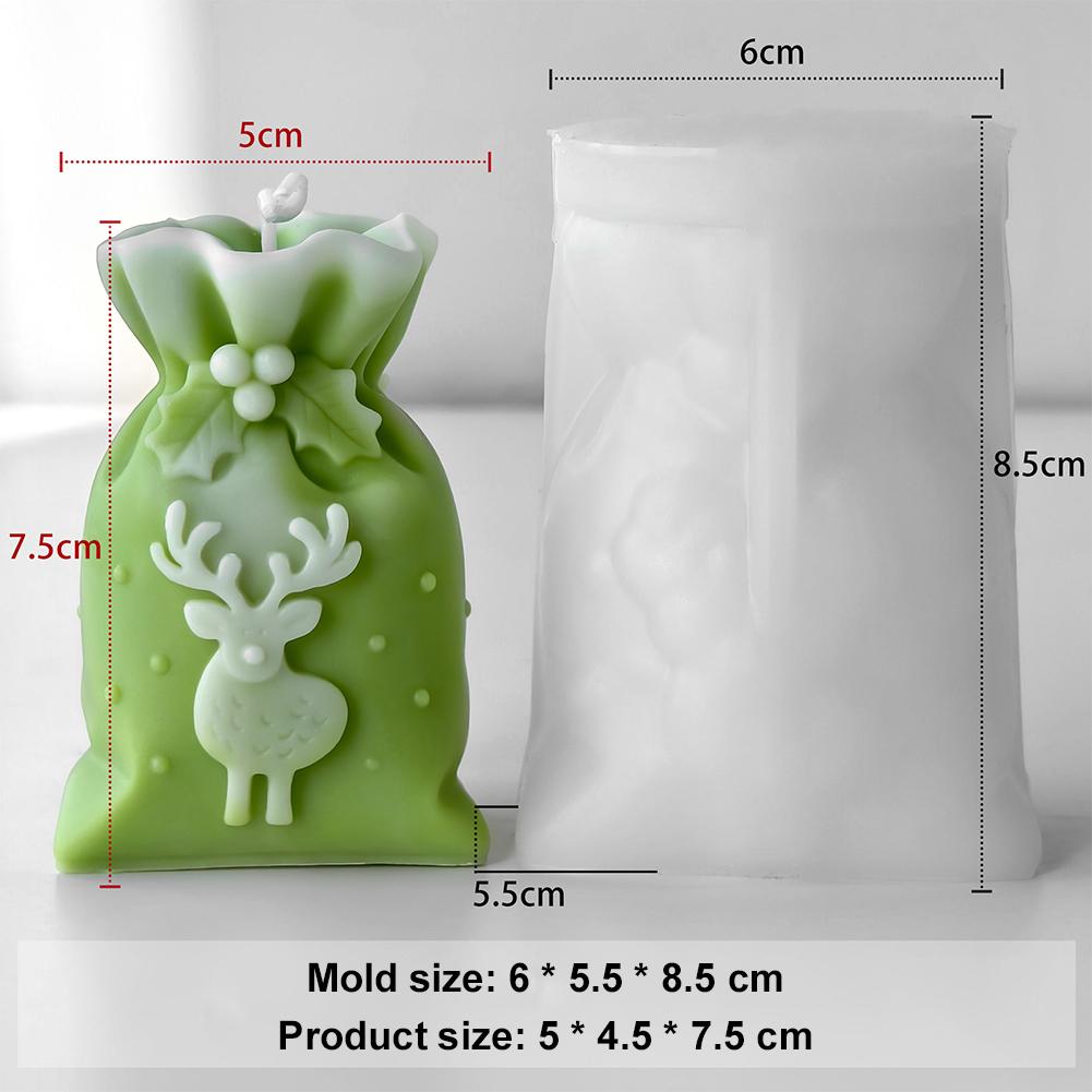 Santa Claus Candle Silicone Molds Resin Casting Mould Aromatherapy Candle Mould for DIY Candle Making Polymer Clay Craft Plaster