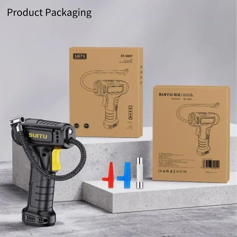 120W Car Air Pump Wireless/Wired Tire Inflatable Pump Portable Car Air Compressor Electric Car Tire Inflator For Car Bicycl Ball