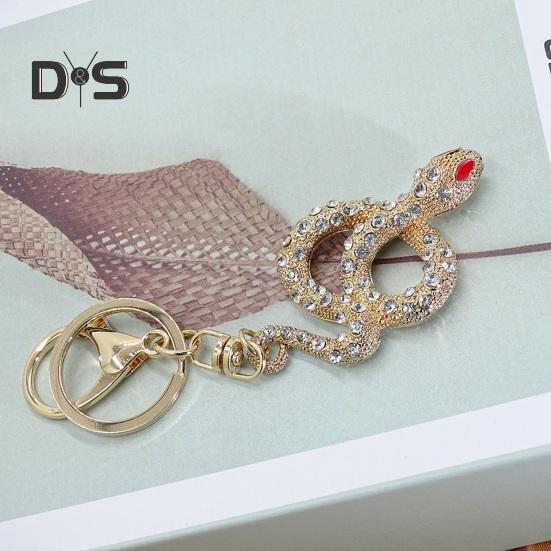 Брелок для ключей со стразами в форме змеи — фото 7