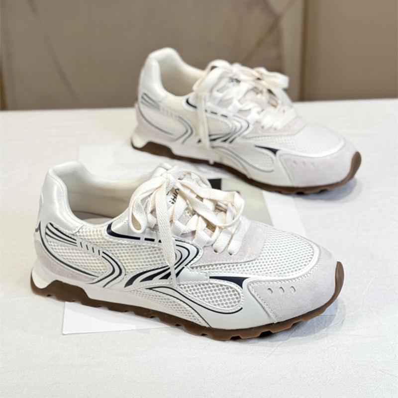 Mesh Versatile Wear-resistant Flat-bottomed German Training Shoes Women's Ins Tide 2025 New Summer Breathable Versatile Sports Forrest Gump Shoes