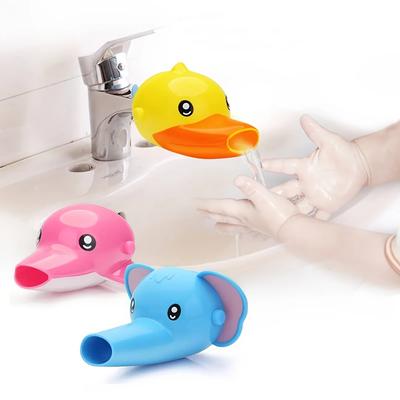 Niedlicher Cartoon-Wasserhahn-Verlängerer für Kleinkinder Spülbecken-Verlängerer für Kinder Händewaschen Badezimmer-Waschbecken-Auslauf Waschhelfer für Kinder Baby