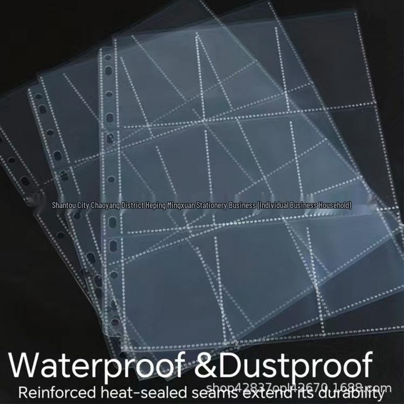 Grenzüberschreitendes 9-Taschen Transparentes PP-Kartenalbum Nachfüllpackung - 11-Loch A4 Spielkarten Innenseiten