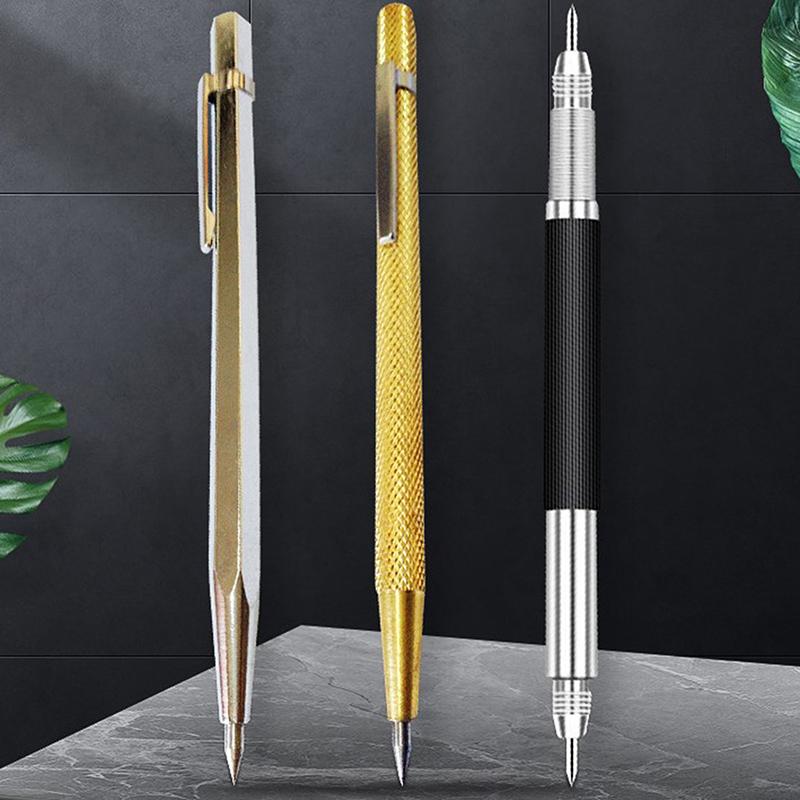 1Pc Alloy Tungsten Steel Tip Double End Sharp Scriber Pen Ceramics Glass Shell