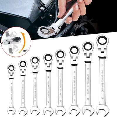 72 Teeth Dual Heads Ratchet Wrench Quick Release Reversible Ratchet Spanner Car Repair Nut Tools