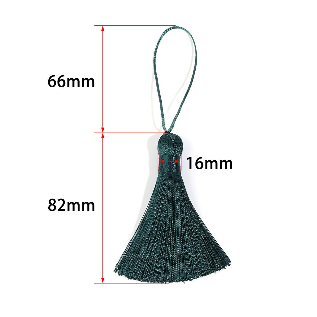 6pcs 82mm Silk Tassel Fringe Hanging Rope Long Line Tassel For Jewelry Making DIY Crafts Clothing Earring Key Chain Decoration