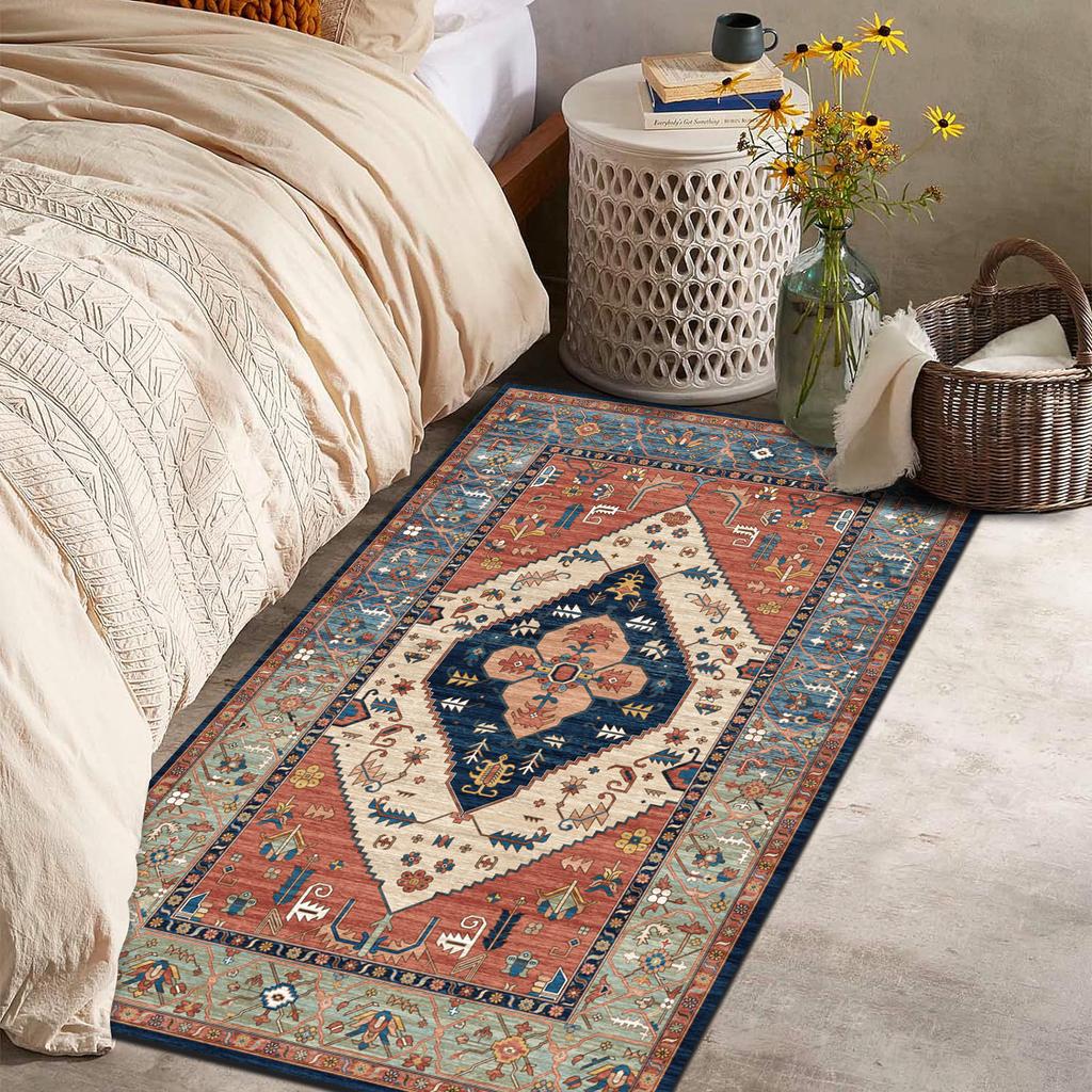 Persian Carpet Living Room Tea Table Bedroom Non Slip Carpet Anti Dirt and Easy To Maintain Sofa Carpet