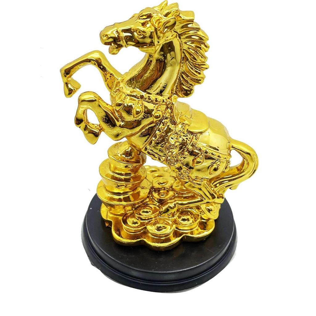 Exclusive Golden Polyresin Fengshui Victory Running Horse for Positive Energy Vibrations