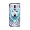 Coque de téléphone - MANIACASE - Samsung Galaxy J8 2018 - Loup blanc reflet violet - Souple - Silicone TPU