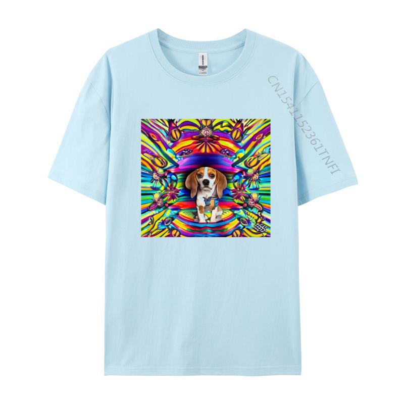 The Beagles Tshirt Fashion Men Tee Shirts Casual Tops Shirts Soft Comfortable Mens Loose TShirt White
