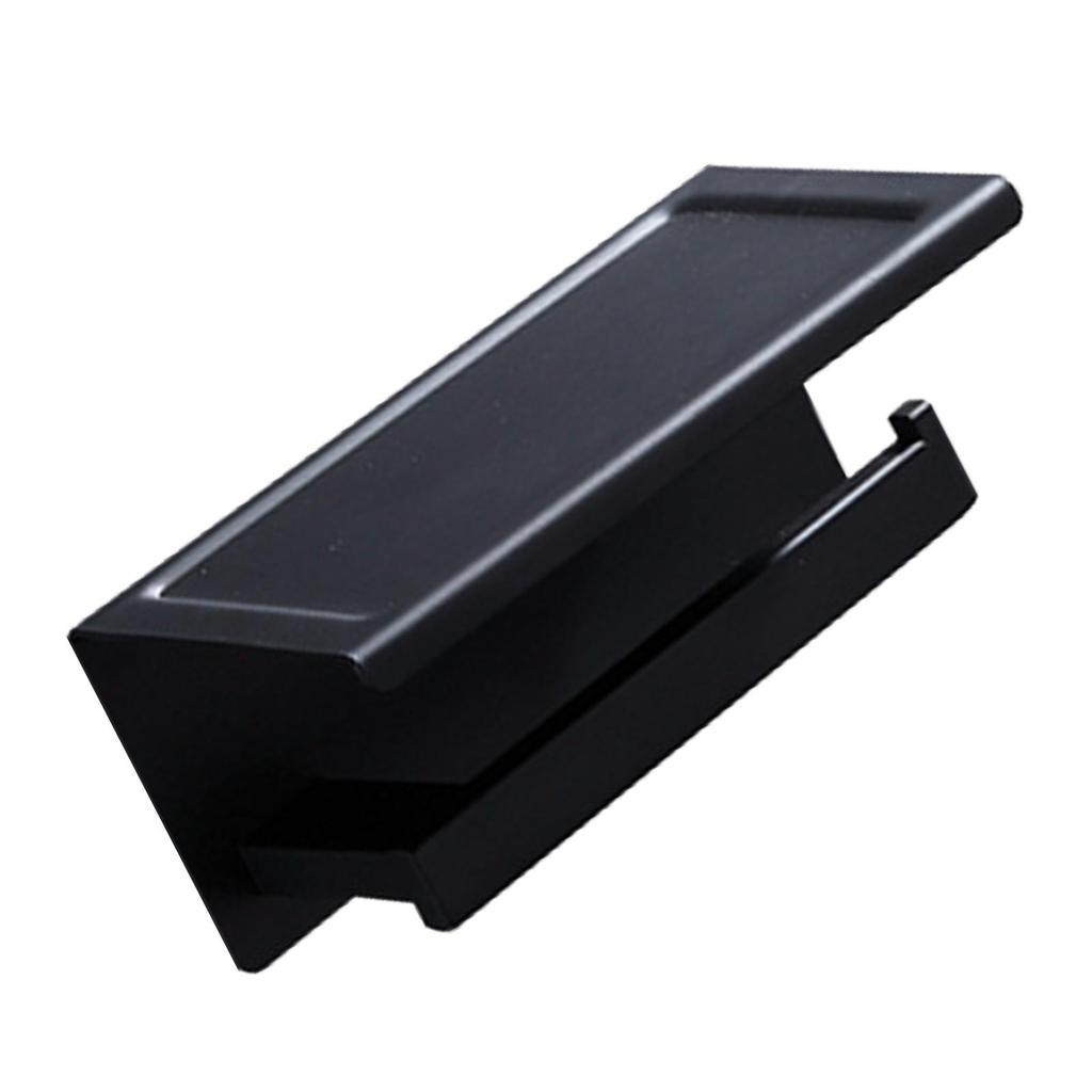Tissue Roll Dispenser Storage Wall Mounted Black