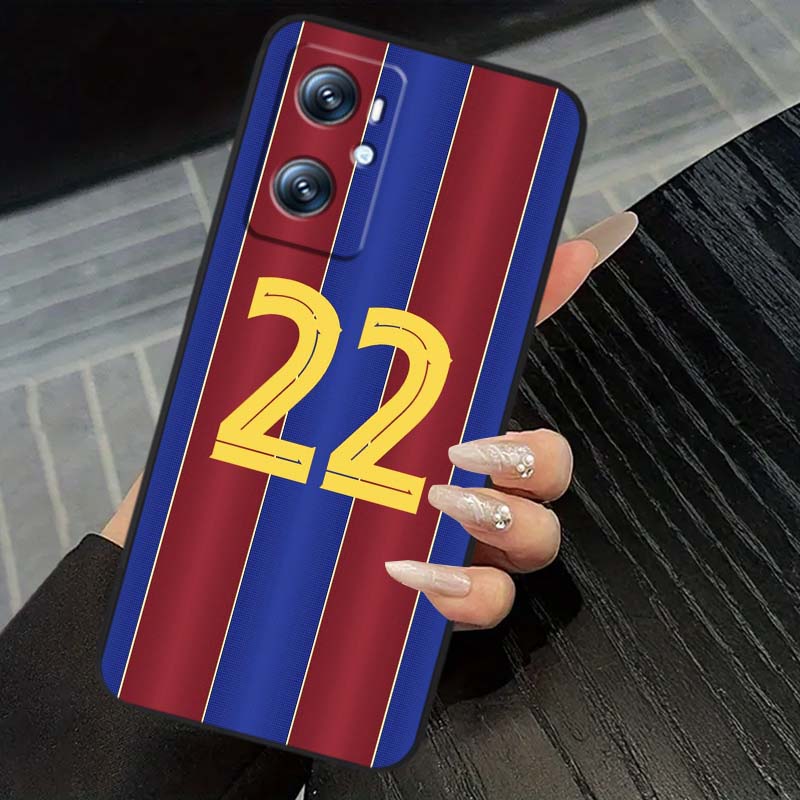 Fashion jersey number Phone Case For OPPO Reno 5 6 7 A96 A40 A58 Realme GT A74 A78 Neo2 A74 A78 Find X5 X3 X7 X8 Black