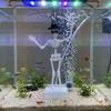 Indossa Cappello Occhiali da Sole Acquario Danza Teschio Ornamentale Ossigeno Mobile Scheletro Appassionati di Acquari
