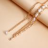 European and American jewelry personalized multi-layer imitation pearl pendant waist chain women's fashion simple multi-layer body chain accessories