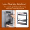 Wall Mounted Refrigerator Magnetic Shelf Folding Space Saving Seasoning Storage Organizer Large Capacity Spice Storage Rack