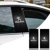2Pcs Car B-Pillar Center Column Emblem Stickers Badge Ddecoration For 206 207 208 2008 307 308 408 107 3008 Accessories