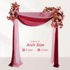 Pack of 4 Wedding Arch Flowers Kit with Sheer Drapes Wedding Arch Artificial Flowers Kit for Ceremony Reception Stage Decor