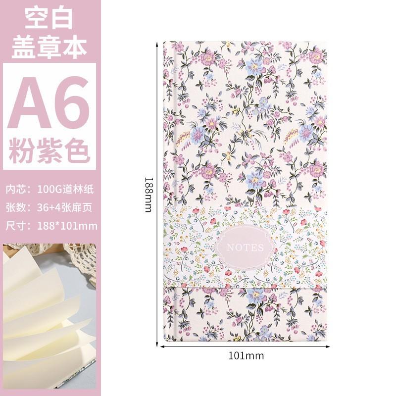A6 Blank Notebook Travel Journaling Stamp Collecting Daily Planning Fabric Cover Wire-O Bound 100gsm Offset Paper
