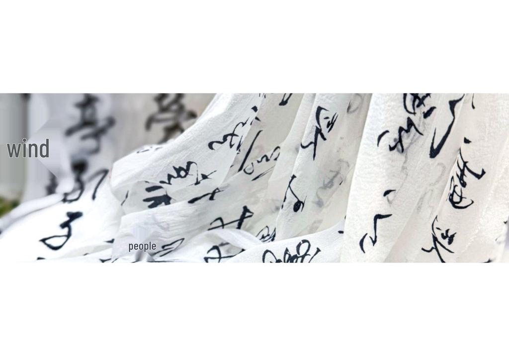 Vintage Calligraphy Gauze Curtain - Ancient Style Chinese Prop for Photography and Decoration