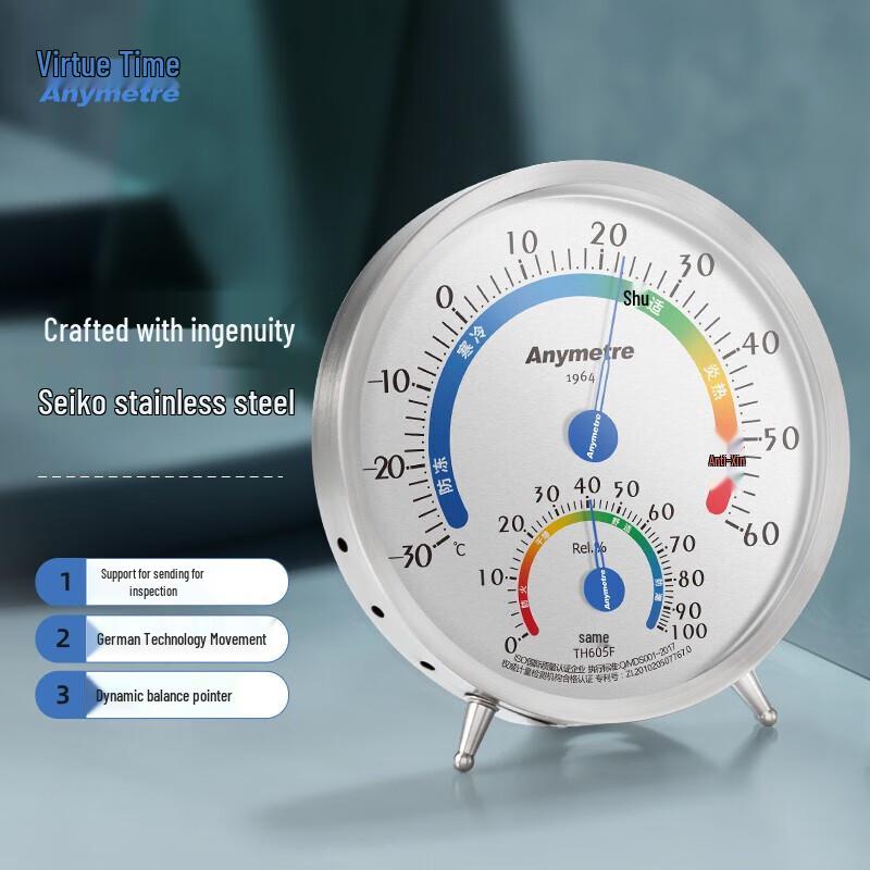 

Медеші 605 Гігрометр-термометр з нержавіючої сталі