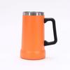 Large Capacity 24oz Brazilian Beer Mug, Insulated Stainless Steel with Double Layer Vacuum Handle