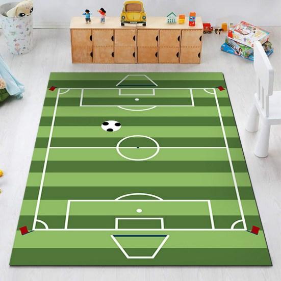 Futbol Halısı İlginç Spor Sahnesi Tasarımı Kaymaz Baskı Makinede Yıkanabilir Gürültü Azaltma