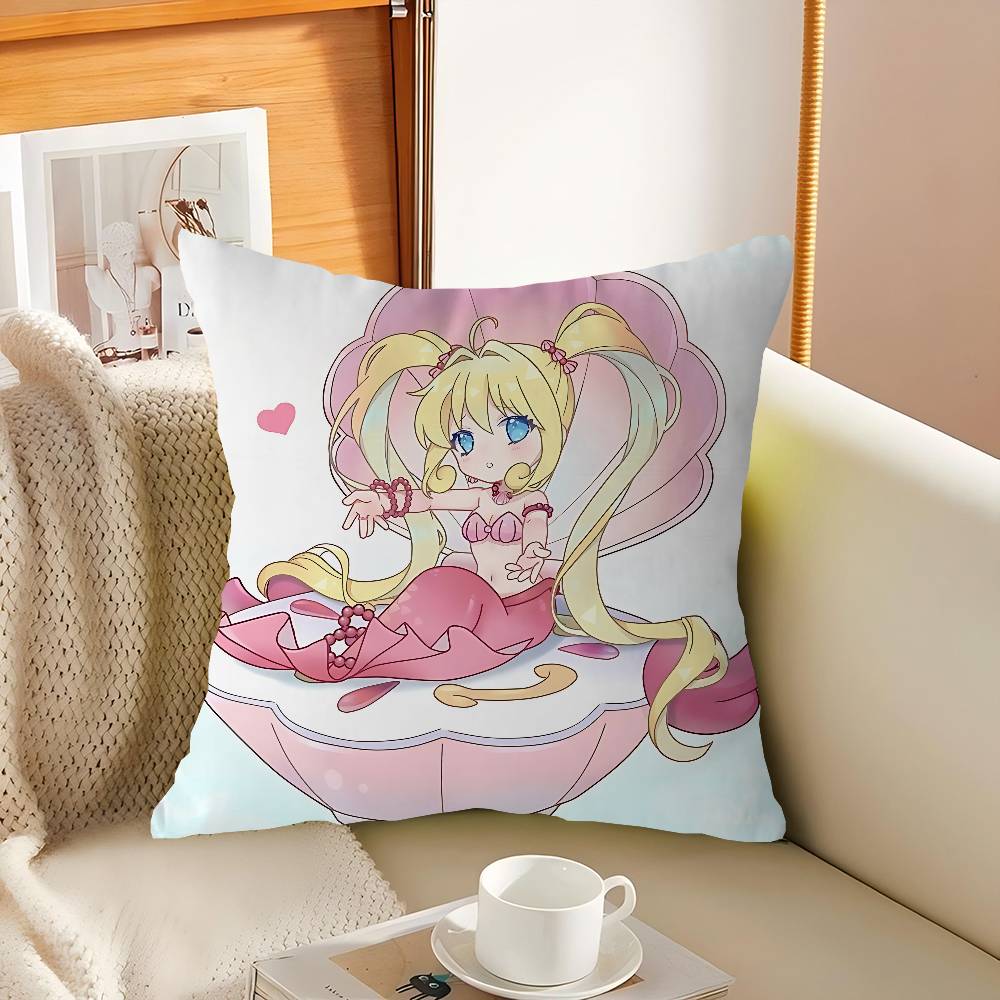 

Anime M-Mermaid Melody Personalized Picture Text Home Decorative Pillows Household Gifts 45x45cm 16x16Inch