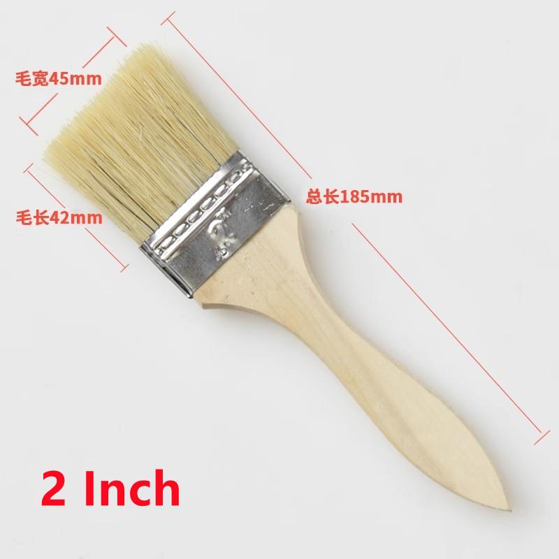 5Pcs Paint Brush 1/2/3 Inch Wooden Handle BBQ Brush for Wall and Furniture Paint Tool Painting Brushes Set Artist Paint Brushes