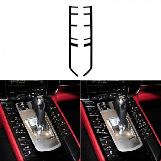 Piano Black Central Console Gear Shift Panel Trim For Porsche Panamera 2010-2016