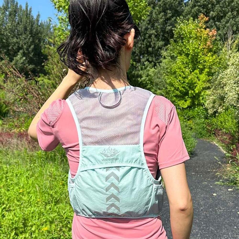 High Visibility Reflective Vest Bag Security Waistcoat Sports Backpack Night Running Bag  Cycling