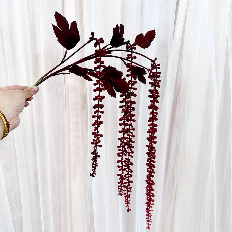 Faux Plant Wall Decor With Senecio Rowleyanus For Home Interior And Photography Use