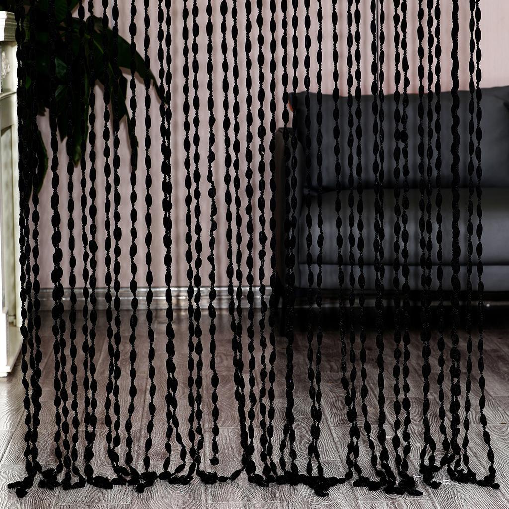 Bead Curtain for White Salon 1 X 2M Fringe Sheer Wedding Decoration Tassel String Curtains for Bedroom Door  Living Room Divider