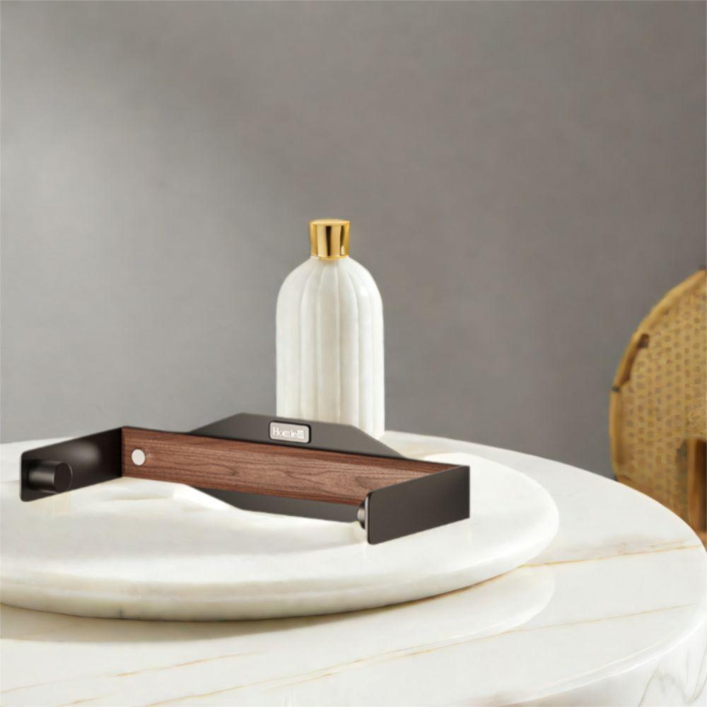 No Punching Required Aluminum Zinc Zinc Alloy Tissue Holder Wall Mounted Roll Paper Holder  Bathroom