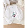 Sweatshirt Enfant Sweat à Col Rond pour Filles Présentant un Chat Mignon avec un Gâteau Et des Cœurs, Lavable en Machine