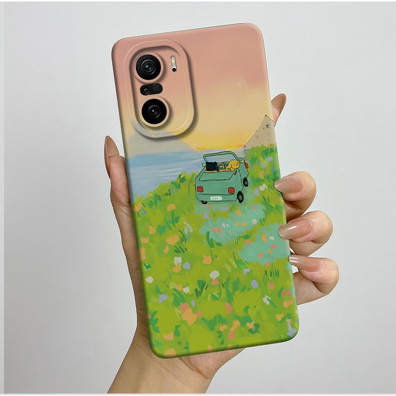 For Xiaomi Poco F3 Phone Case Fashion Aesthetic Style Soft Liquid Silicone Shockproof Protectiv Back Covers Anti Slip Fundas Bag