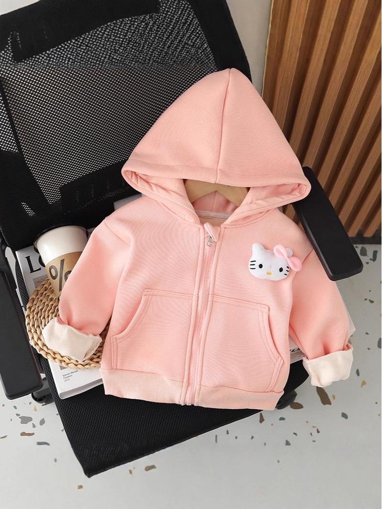 2025 Girls' Cartoon Hoodie Set: Stylish Two-Piece for Spring & Autumn