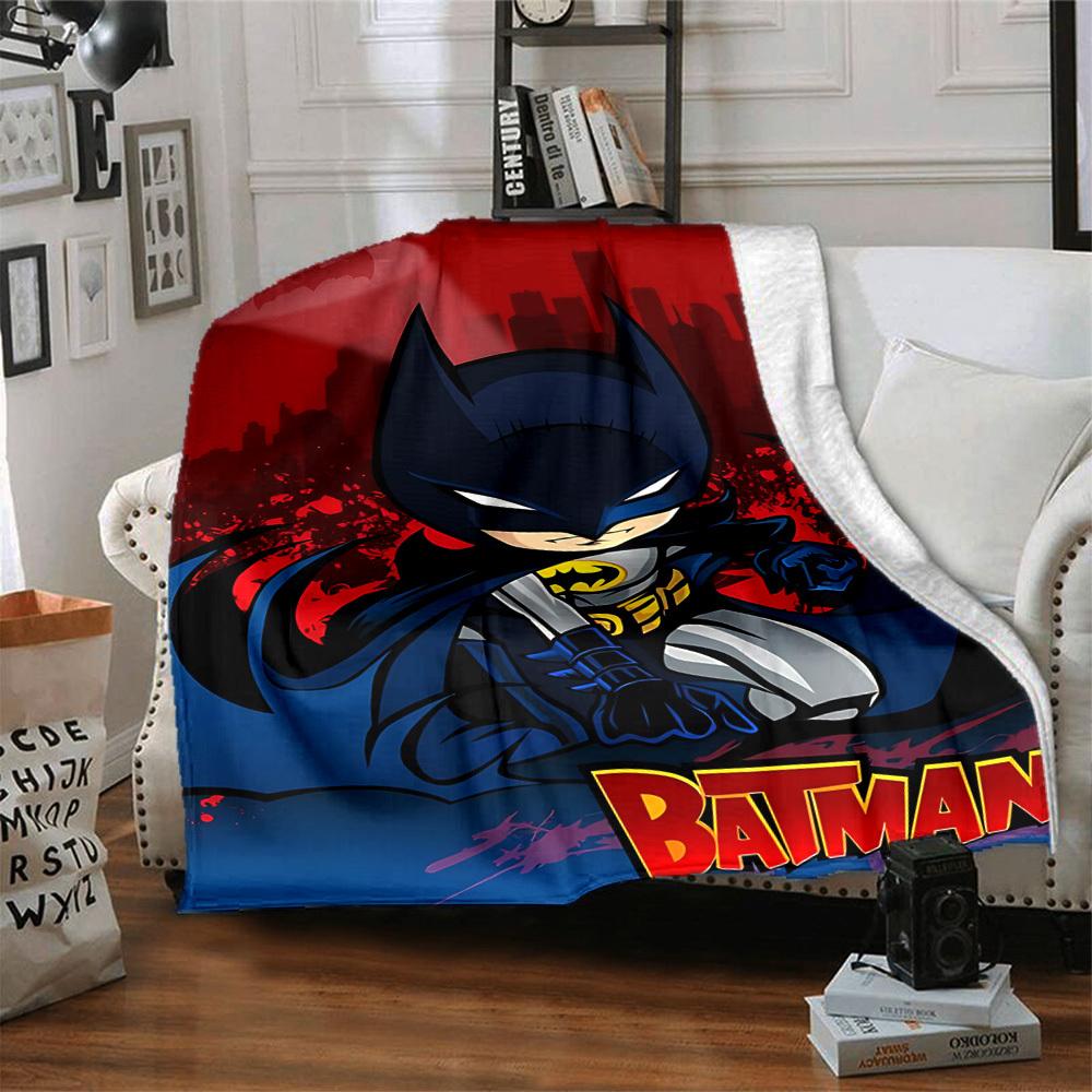 1pc Batman Night City Flannel Throw Blanket - HD Printed Lightweight Soft Warm All-Season Blanket for Sofa, Bed, Travel141
