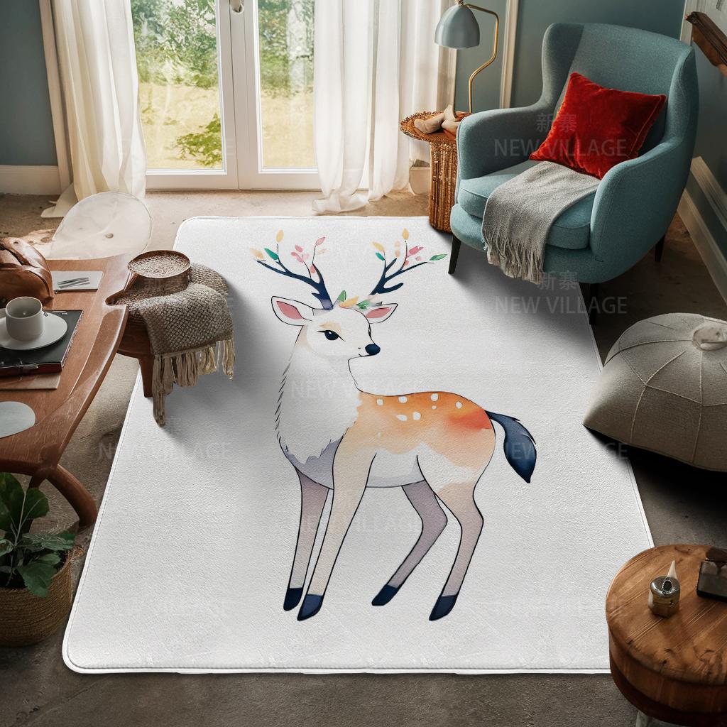 House Entrance Carpet Home Door Mat Living Room Bath Foot Bathroom Non-slip Water Absorption Rugs Bath Merry Christmas Winter