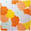 Musubi Furoshiki Himemusubi Aqua por Adeline 100cm, Gota, Klam, Peônia, Laranja, 100cm, Poliéster, Repelente à Água