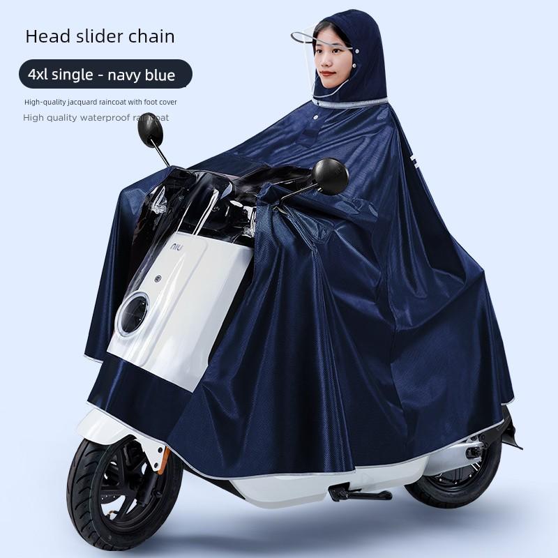Raincoat for Electric Scooters and Motorcycles, Men's 2022 New Long Model, Full-Body Storm-Proof, Women's Double-Person Electric Bike Rain Poncho